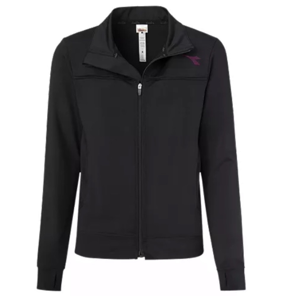 VEUC Diadora Black Zip up Warmup Girls’ Go to Track Jacket - size Youth XL